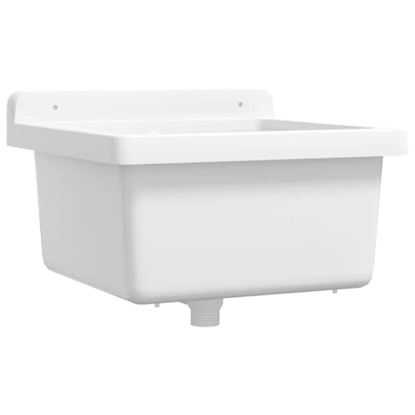 vidaXL valamu seinale kinnitamiseks, valge, 40 x 40 x 24 cm, vaik