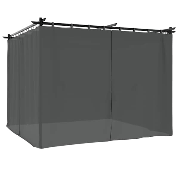 vidaXL kardinatega paviljon, antratsiithall, 3x3 m, teras
