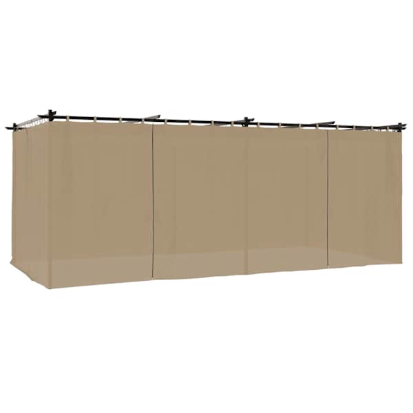 vidaXL kardinatega paviljon, pruunikashall, 6x3 m, teras