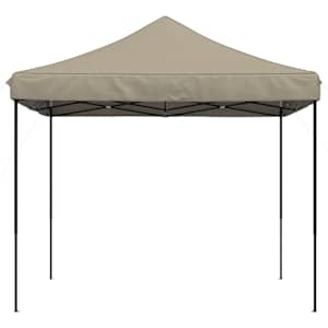 vidaXL Zložljivi pop-up &scaron;otor za zabave taupe 292x292x315 cm