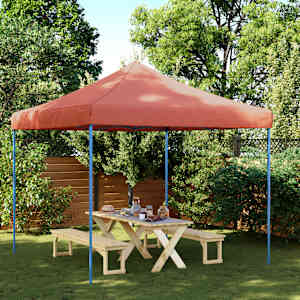 Skládací party stan pop-up terakota 292 x 292 x 315 cm - obrázek 1