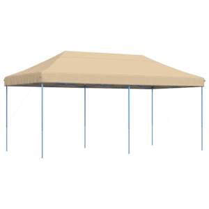Skládací party stan pop-up béžový 580 x 292 x 315 cm - obrázek 2