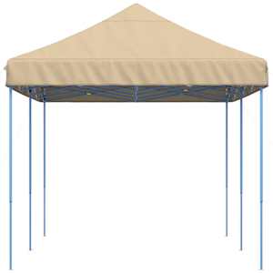 Skládací party stan pop-up béžový 580 x 292 x 315 cm - obrázek 5