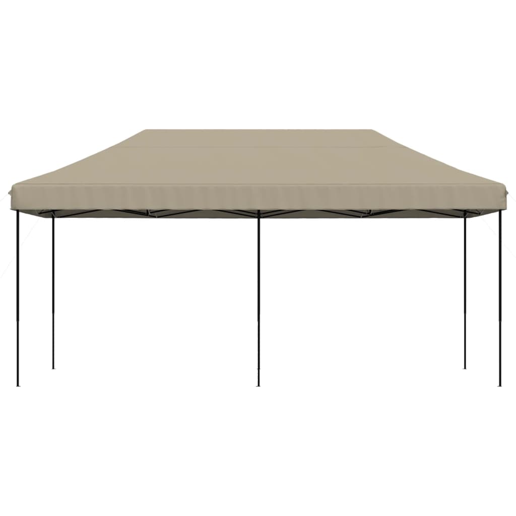 vidaXL Partytent inklapbaar pop-up 580x292x315 cm taupe afbeelding