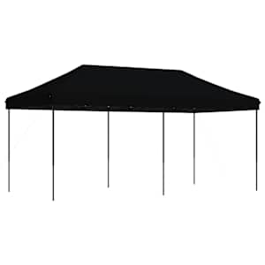 vidaXL kokkupandav pop-up peotelk, must, 580x292x315 cm
