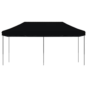 Skládací party stan pop-up černý 580 x 292 x 315 cm - obrázek 3