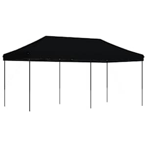 Skládací party stan pop-up černý 580 x 292 x 315 cm - obrázek 4