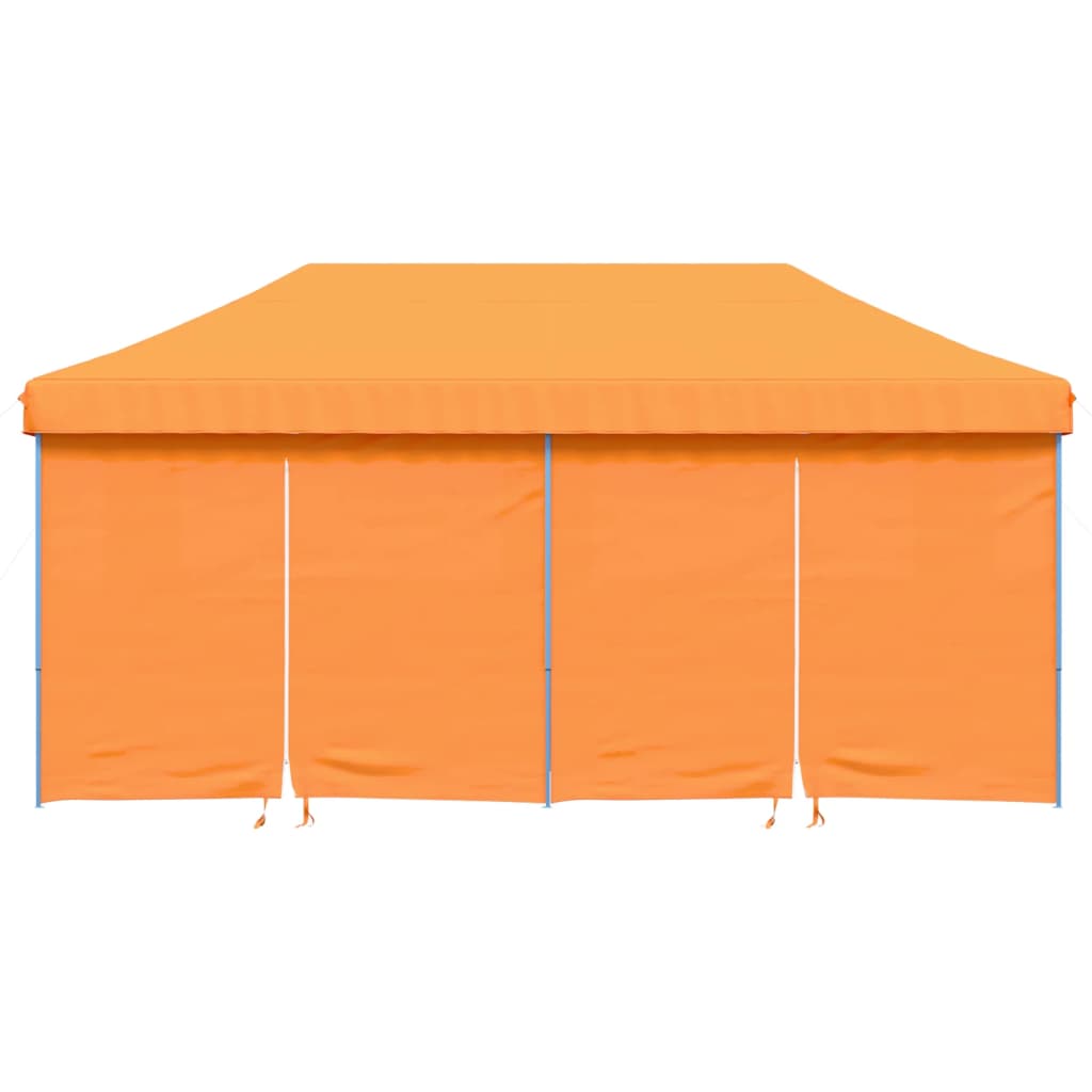 vidaXL Partytent inklapbaar pop-up met 4 zijwanden oranje afbeelding