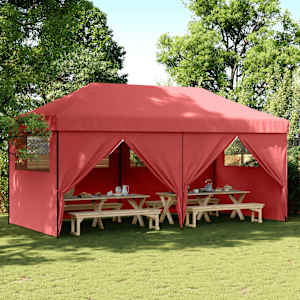 Zložljivi pop-up šotor za zabave 4 stranice bordo