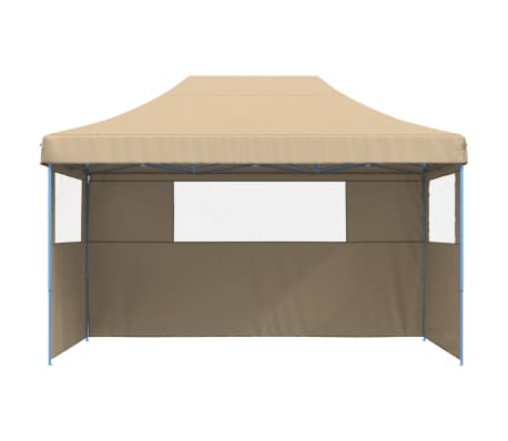 vidaXL Partyzelt 440 x 292 x 315 cm Beige mit bluem Rahmen