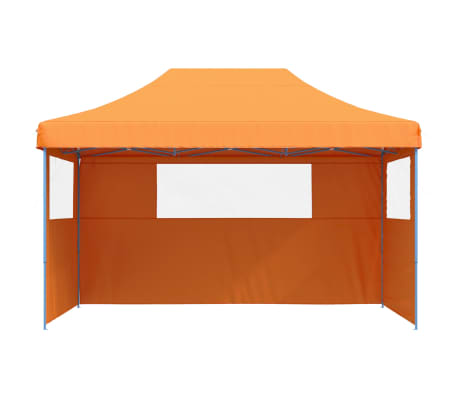 vidaXL Party Tent Orange, Blue Oxford Fabric, Powder-Coated Steel Large