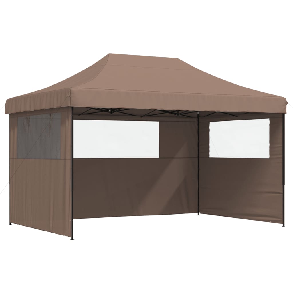 vidaXL Party Stan 440 x 292 x 315 cm Hnědá s černým rámem