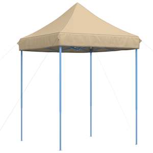 Skládací party stan pop-up béžový 200 x 200 x 306 cm - obrázek 5