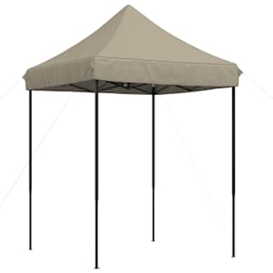 Skládací party stan pop-up taupe 200 x 200 x 306 cm - obrázek 2