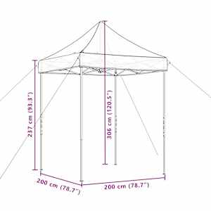 Skládací party stan pop-up vínový 200 x 200 x 306 cm - obrázek 9