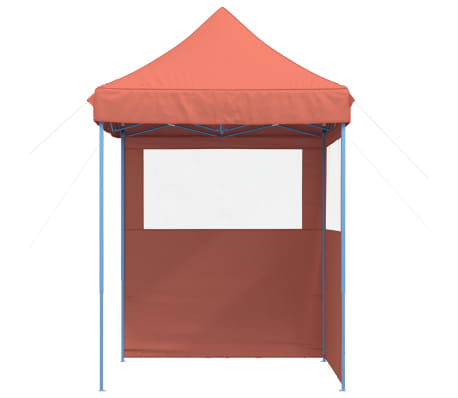 vidaXL Zložljivi pop-up šotor za zabave 2 stranici terakota