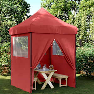 Zložljivi pop-up šotor za zabave 4 stranice bordo