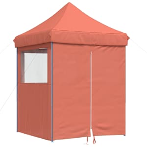 vidaXL kokkupandav pop-up peotelk 4 k&uuml;lgseinaga, terrakota