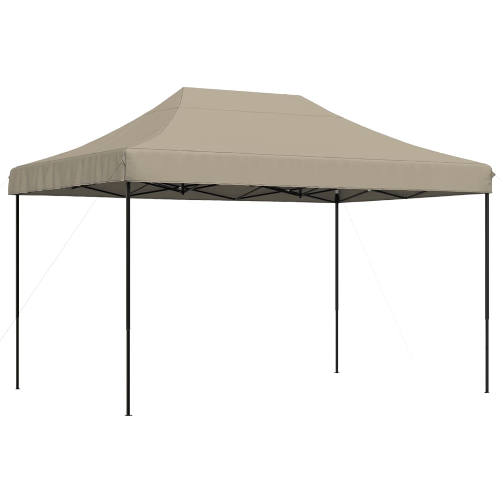 vidaXL Skladací pop-up párty stan sivohnedý 410x279x315 cm