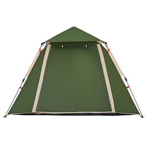 Kempingový stan kupole pro 4 osoby zelený rychloupínací - obrázek 7