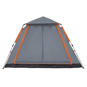 Kempingový stan kupole pro 5 šedý a oranžový rychloupínací - obrázek 9