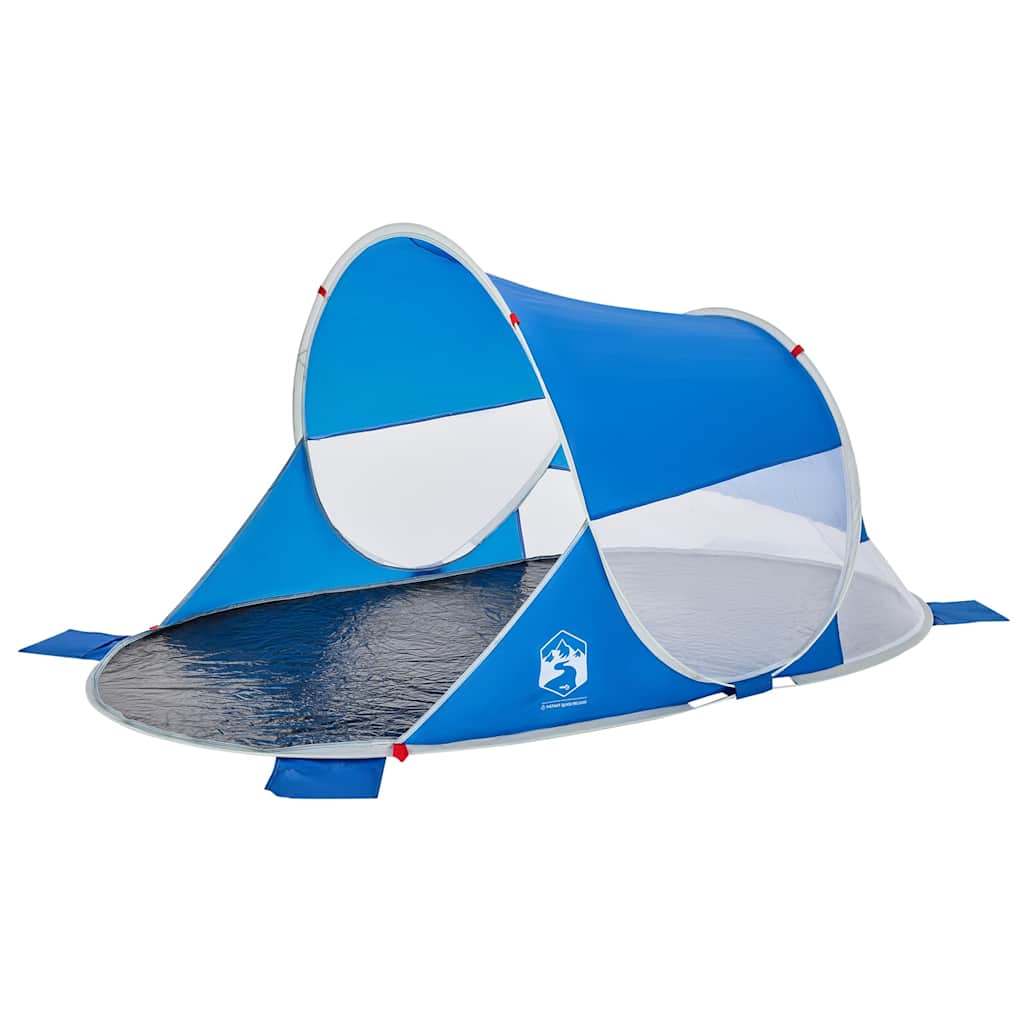 vidaXL Beach Tent Sea Green Pop-up Waterproof albastru