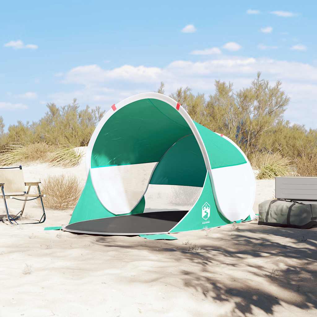 vidaXL Strandtent pop-up waterdicht zeegroen afbeelding