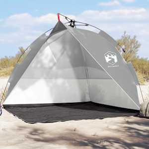 Šotor za plažo siv za hitro postavitev vodoodporen