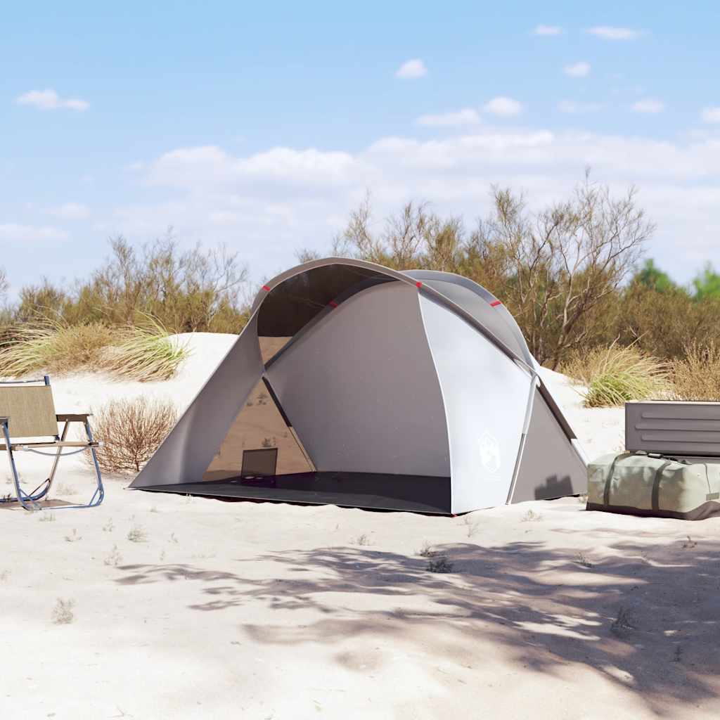 vidaXL Strandtent 2-persoons pop-up waterdicht grijs afbeelding