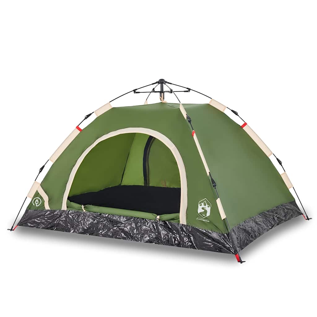Thumbnail - vidaXL Campingzelt 3 Personen Grün Quick Release