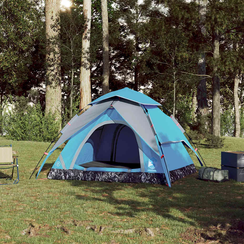 Thumbnail - vidaXL Kuppel-Campingzelt 4 Personen Blau Quick Release