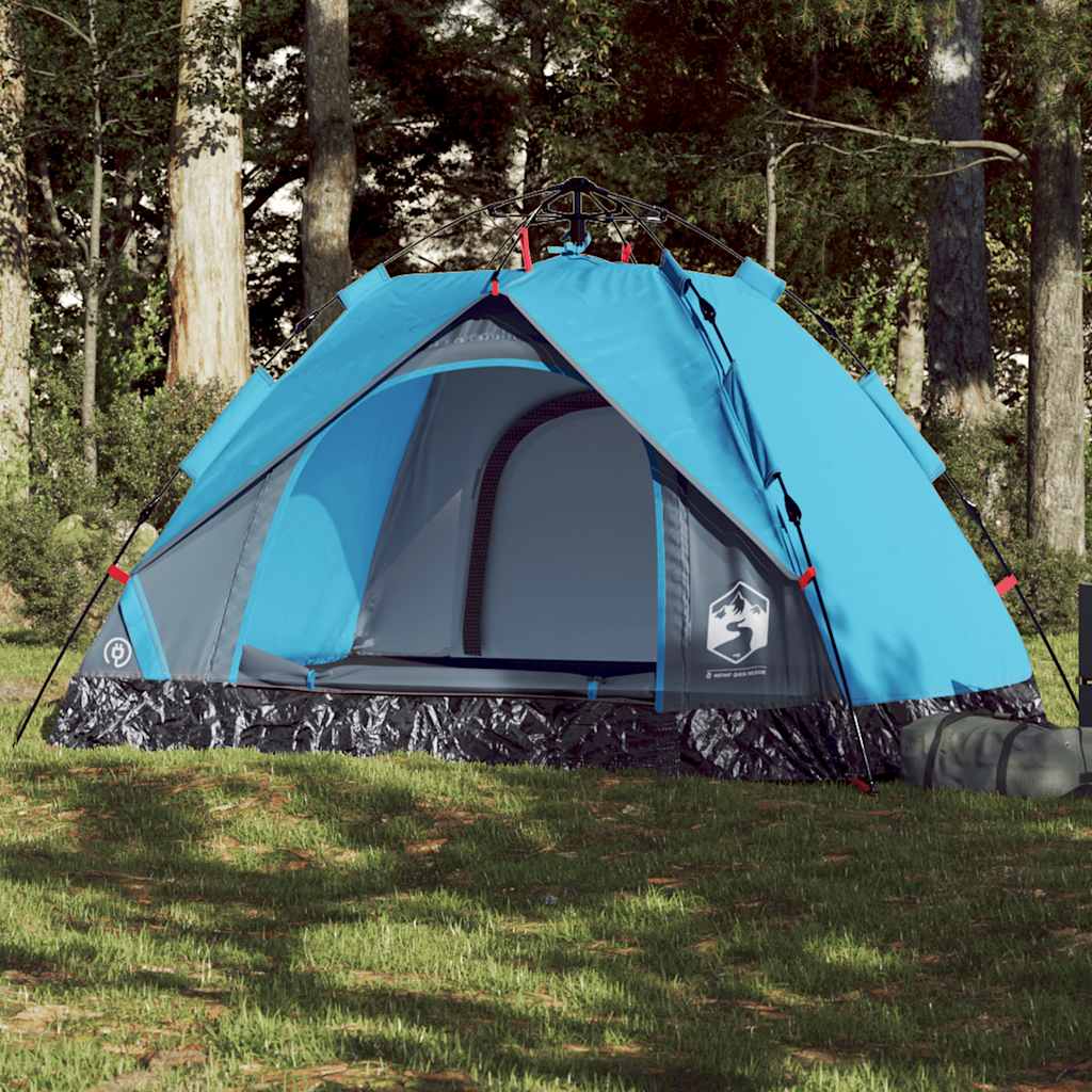 vidaXL Kuppel-Campingzelt 2 Personen Blau Quick Release