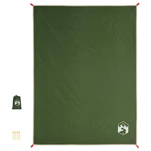 Pikniková deka s kolíky zelená 205 x 155 cm - obrázek 3
