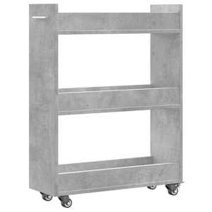 Skříňka na kolečkách betonově šedá 60x22x79 cm kompozitní dřevo - obrázek 7