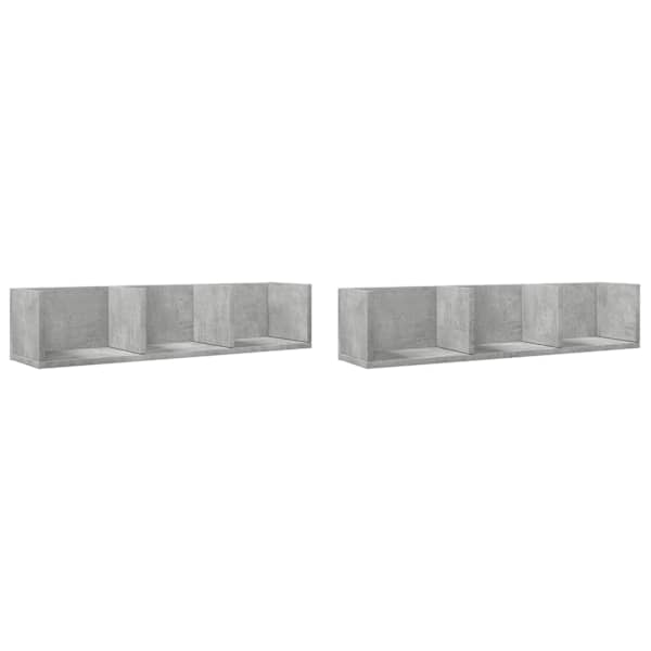 vidaXL seinakapp, 2 tk, betoonhall, 75x18x16,5 cm, tehispuit