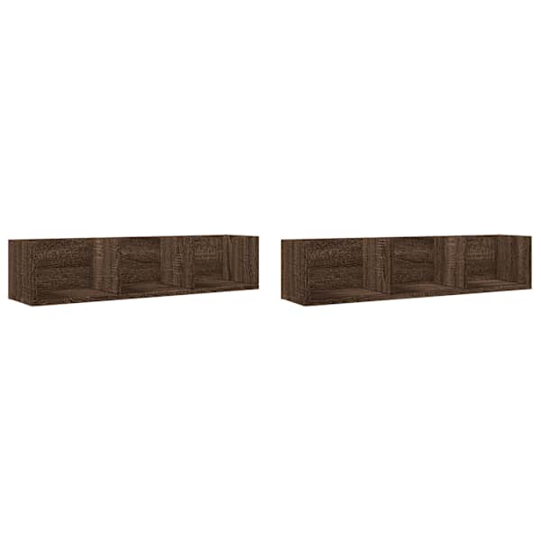 vidaXL seinakapid, 2 tk, pruun tamm, 75x18x16,5 cm, tehispuit