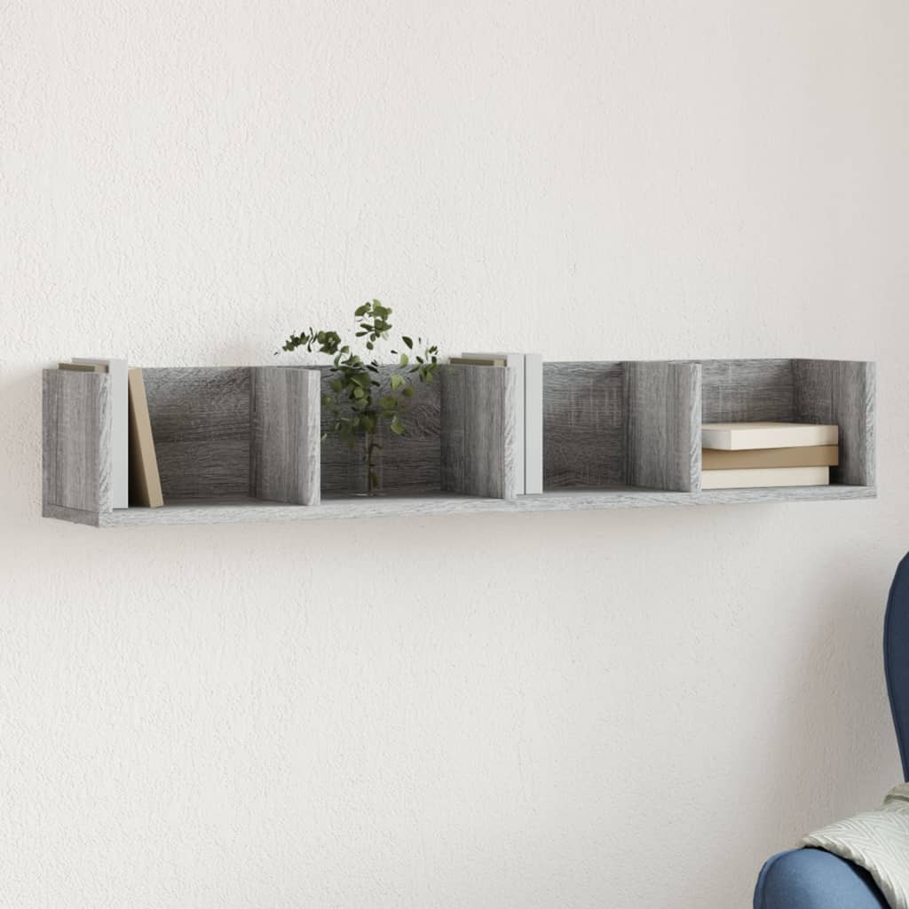 vidaXL Dulap de perete, gri sonoma, 99x18x16,5 cm, lemn compozit