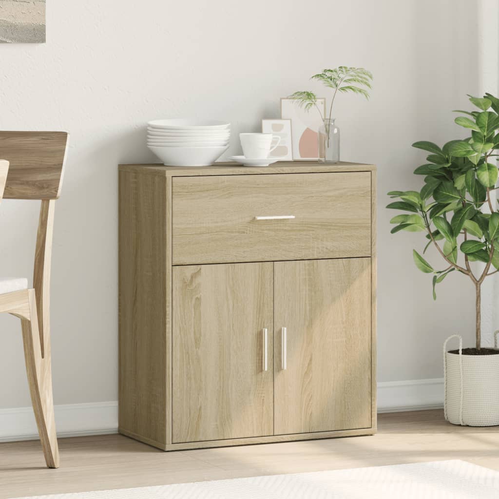 vidaXL Dressoir 60x31x70 cm bewerkt hout sonoma eikenkleurig afbeelding