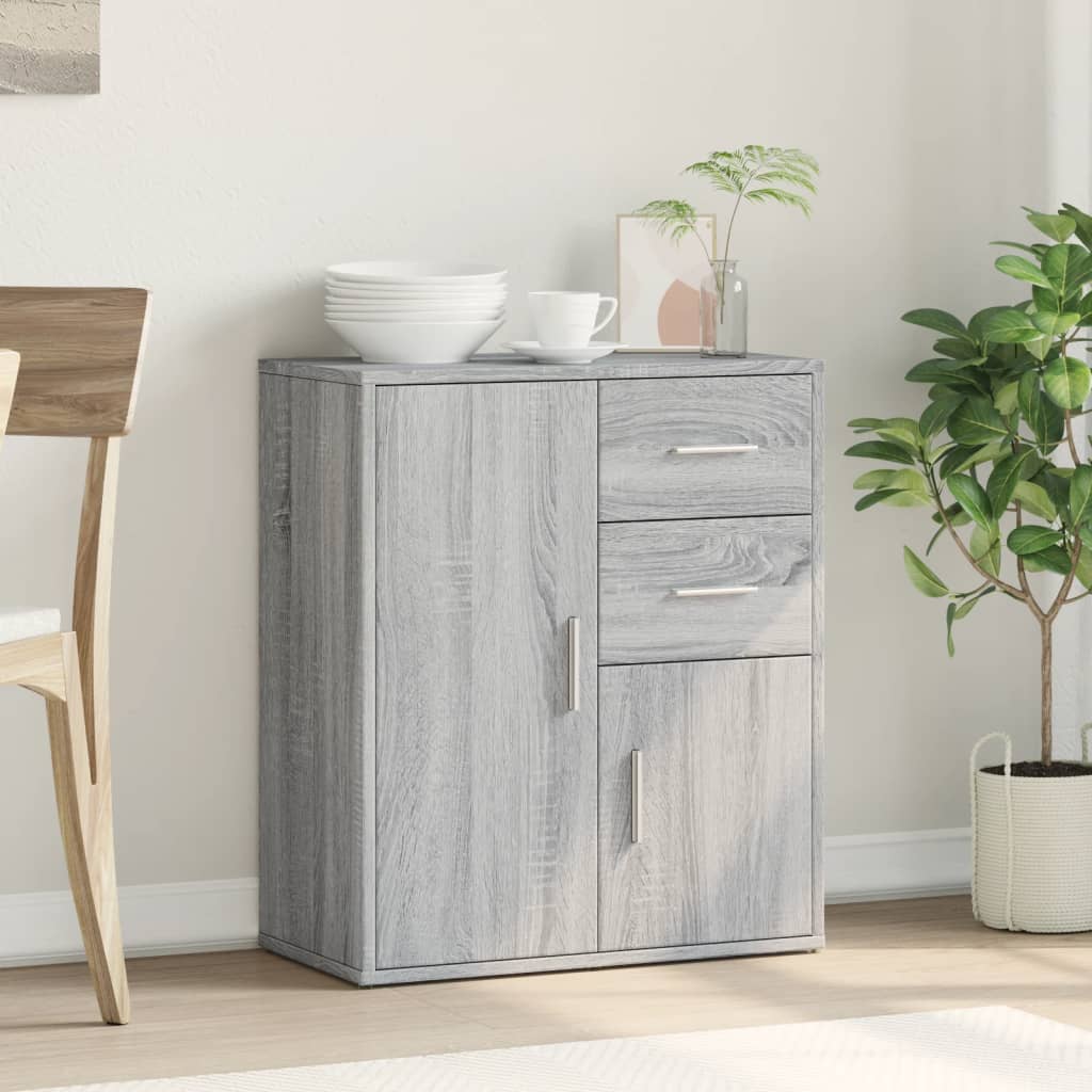 vidaXL Dressoir 60x31x70 cm bewerkt hout grijs sonoma afbeelding