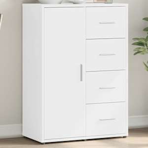 Komoda bela 60x31x84 cm inženirski les