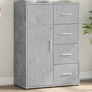 Komoda betonsko siva 60x31x84 cm inženirski les