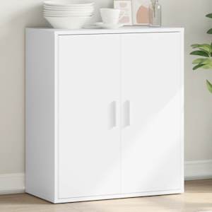 Příborník bílý 79 x 38 x 80 cm kompozitní dřevo