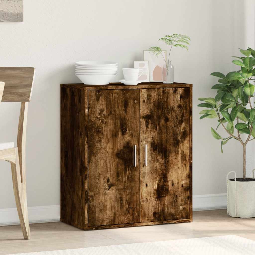 Thumbnail - vidaXL Sideboard Räuchereiche 79x38x80 cm Holzwerkstoff