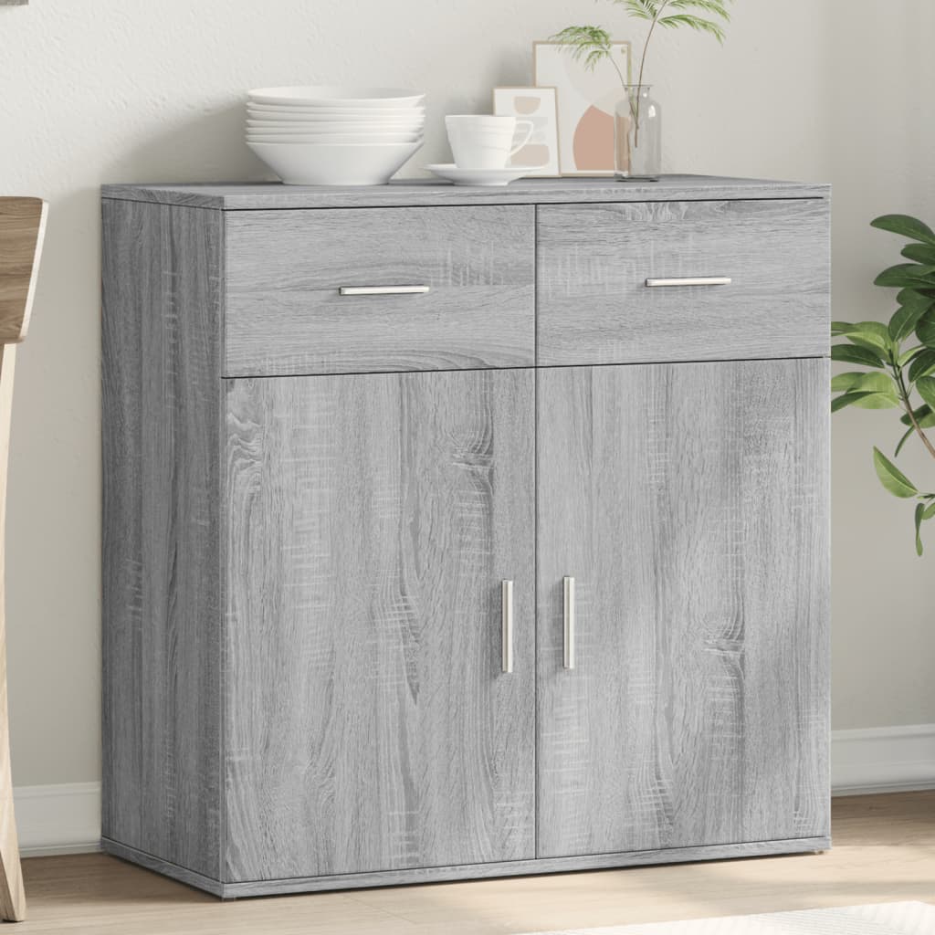 vidaXL Sideboard Grau Sonoma 79x38x80 cm Holzwerkstoff