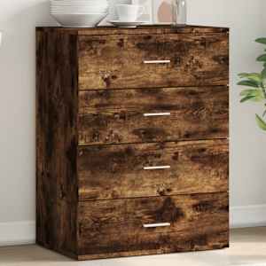 Komoda dimljeni hrast 60x39x80 cm inženirski les