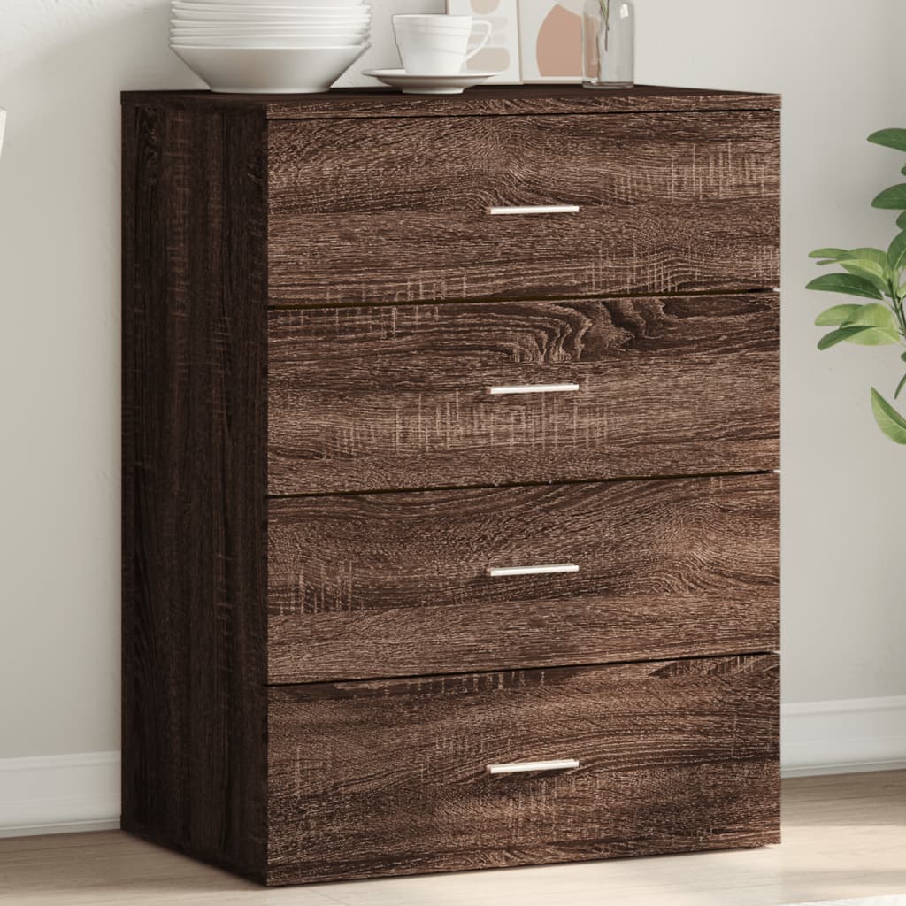 vidaXL Sideboard Braun Eichen-Optik 60x39x80 cm Holzwerkstoff