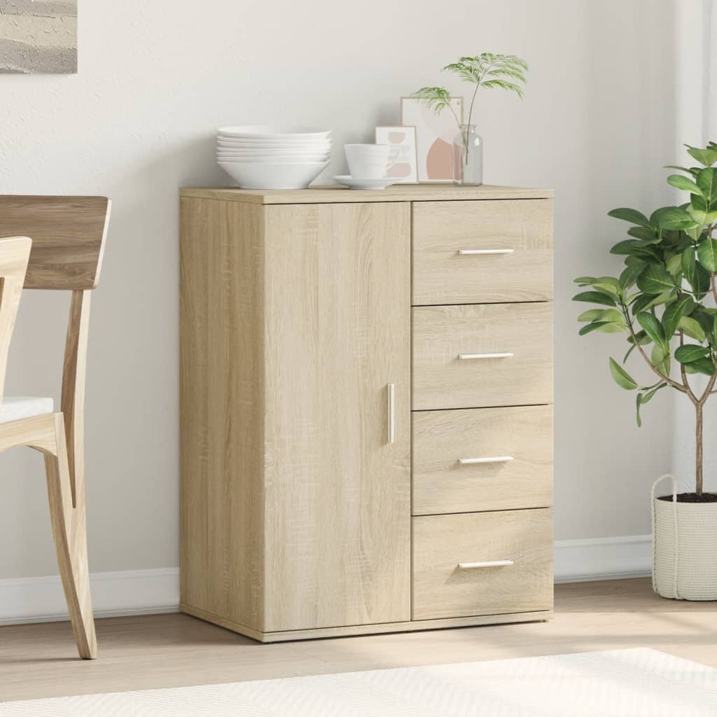 vidaXL Sideboard Sonoma Oak 59x39x80 cm Engineered Wood