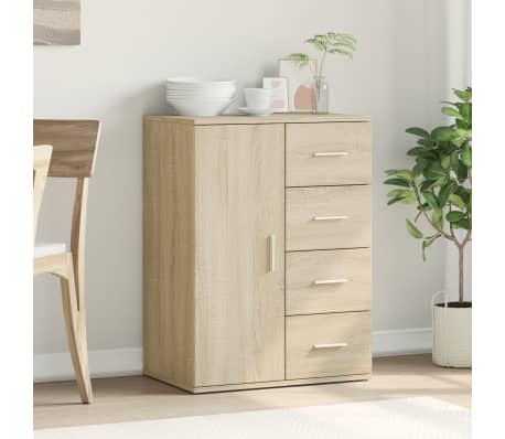 vidaXL Sideboard Sonoma Oak 59x39x80 cm Engineered Wood