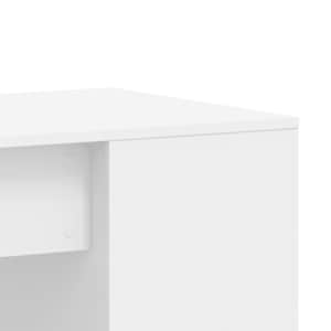 Psací stůl bílý 102 x 50 x 75 cm kompozitní dřevo - obrázek 7