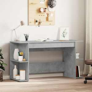 Psací stůl betonově šedý 140 x 50 x 75 cm kompozitní dřevo - obrázek 1